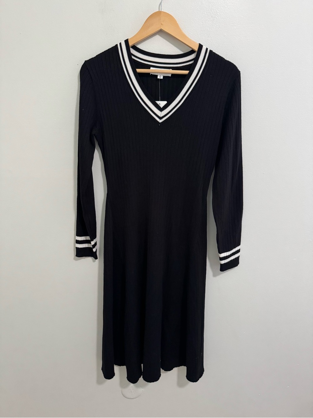Lucky Brand NWT Black Fit and Flare Sweater Dress